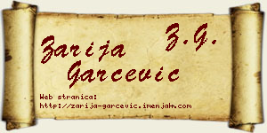 Zarija Garčević vizit kartica